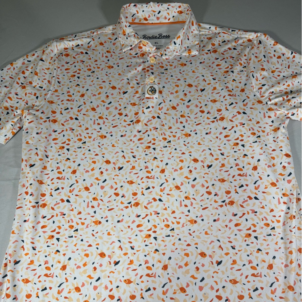 Birdie‎ Boss XL Goldfish AOP Stretch Golf Polo